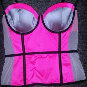 36D Victoria's Secret Pink/Silver Bustiet/Corset